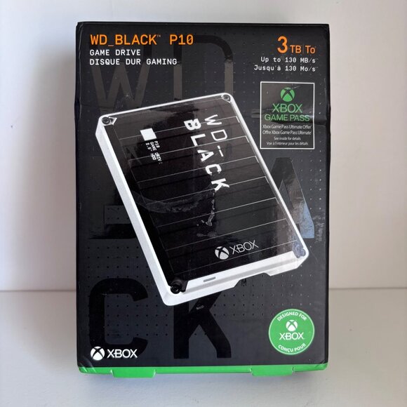 Wd_Black P10 3TB External Game Drive For Xbox Series X/S & Xbox One - Picture 1 of 7